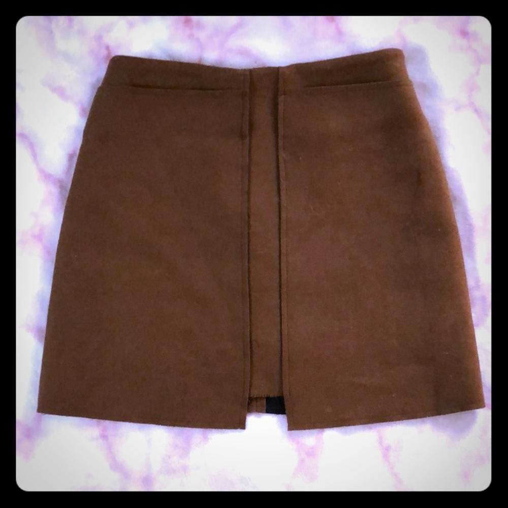 Chic Wish Brown Wool Skirt